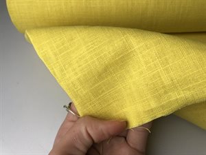 Fastvævet hør - kraftigere kvalitet i klar gul
